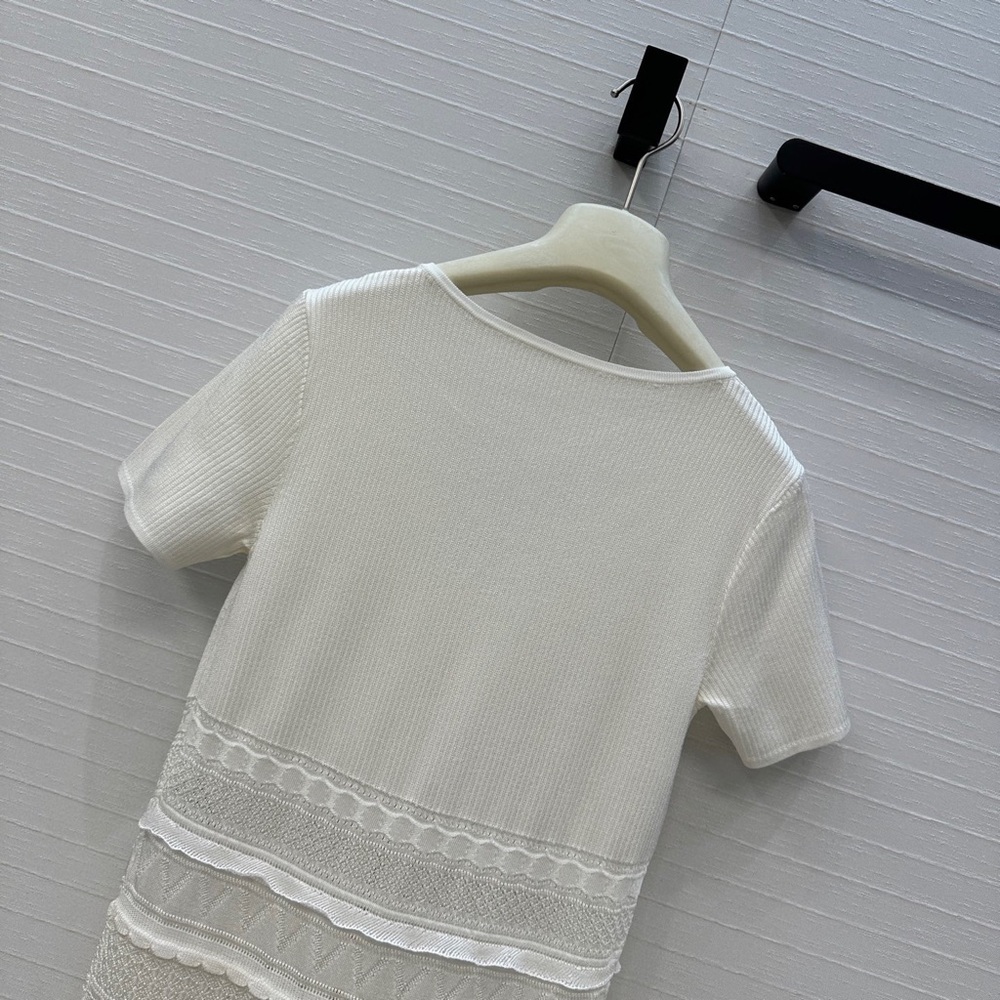 Alaia Cream Lace Tiered Zip-Front Dress - Picture 9 of 9